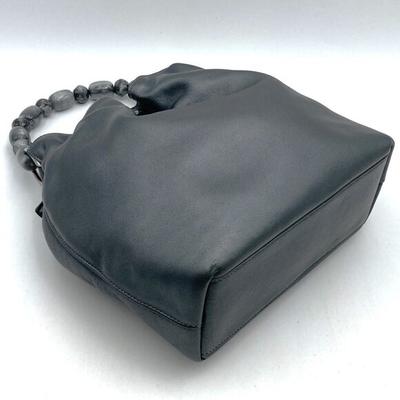 DIOR Gray Pearl Leather Bag - Picture 4 of 9